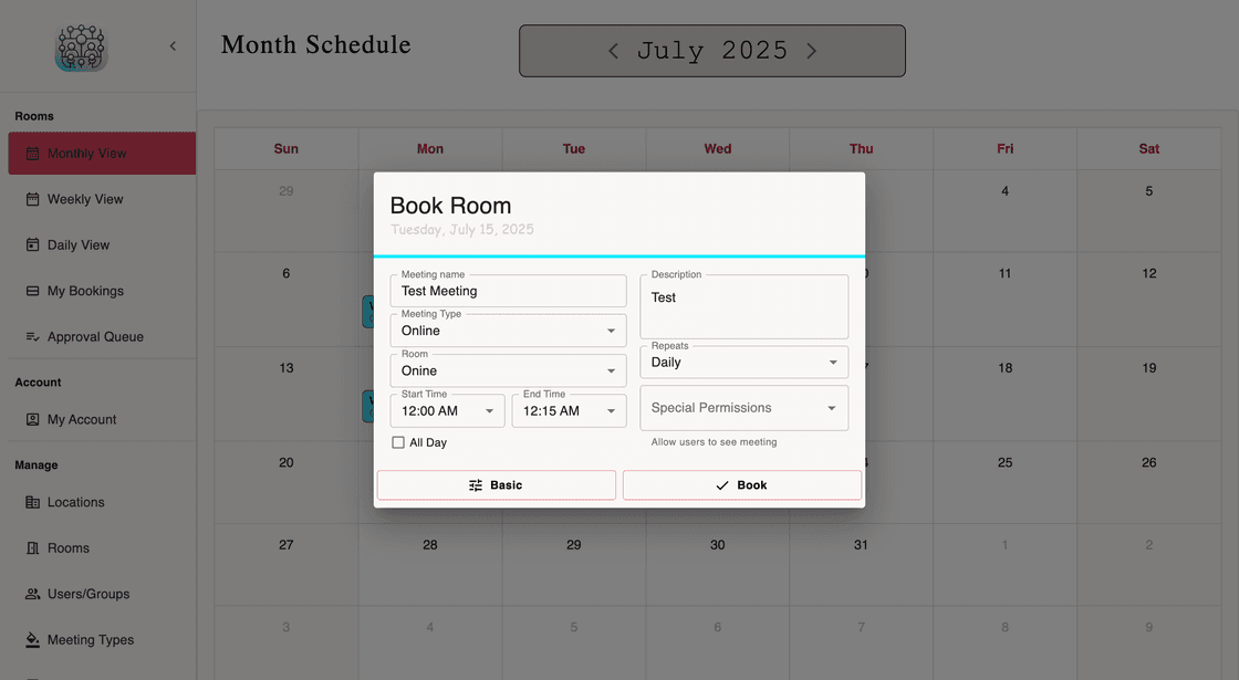 Recurring Meetings Setup