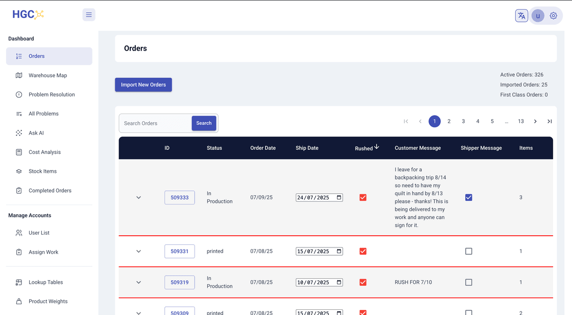 Application Dashboard